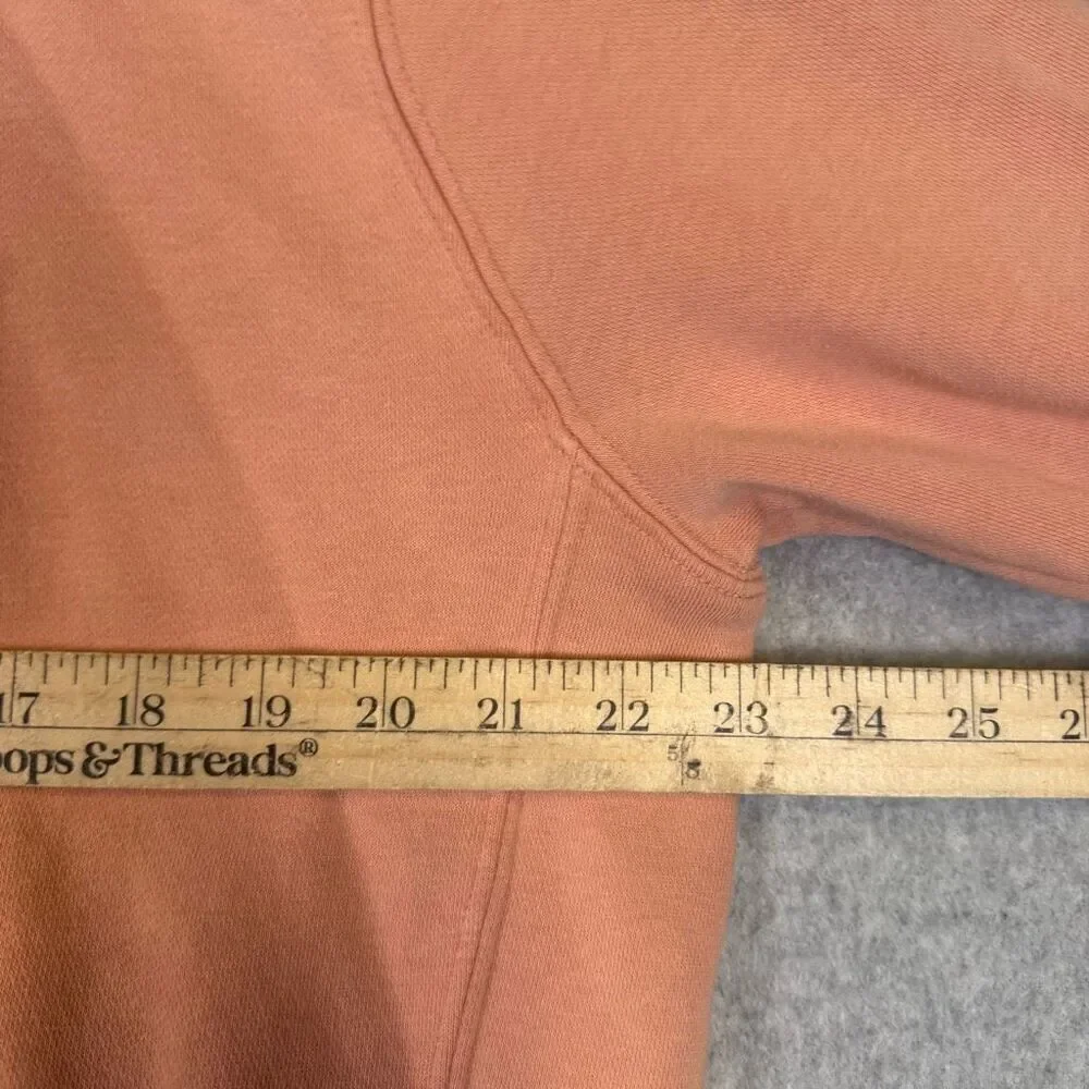 Nike Mens Size Medium Pullover Hoodie Sweatshirt Orange Front Pocket Swoosh Logo